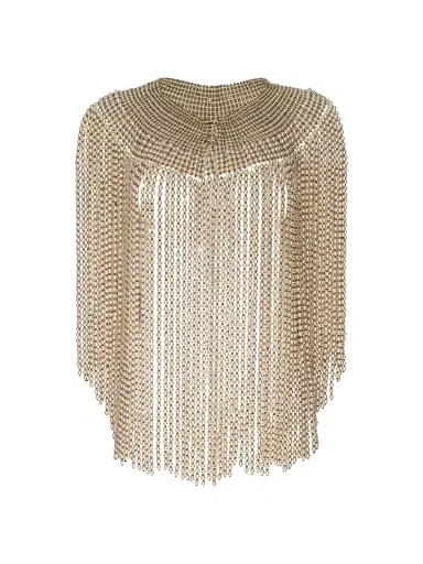 L'Agence Women's Yves Imitation-Pearl Fringed Cape | Thumbnail 1 L'Agence Women's Yves Imitation-Pearl Fringed Cape | Thumbnail 1