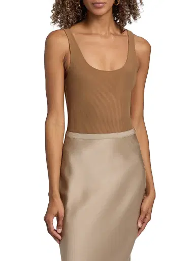 L'Agence Women's Kalea Scoopneck Tank Bodysuit - Dark Macchiato - Size XXL | Thumbnail 3