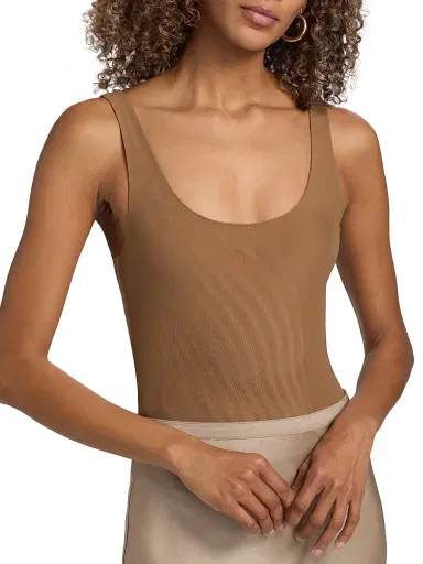 L'Agence Women's Kalea Scoopneck Tank Bodysuit - Dark Macchiato - Size XXL | Thumbnail 7
