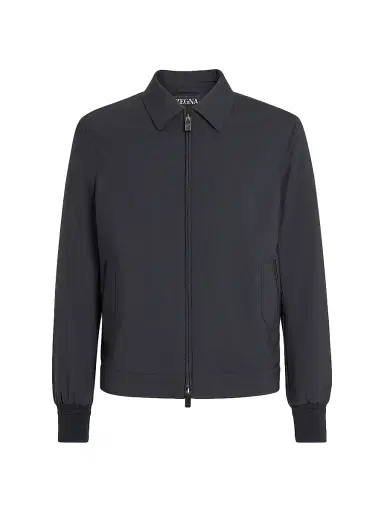 Zegna Men's Trofeo Elements Wool Blouson - Navy Blue - Size 44 | Thumbnail 1
