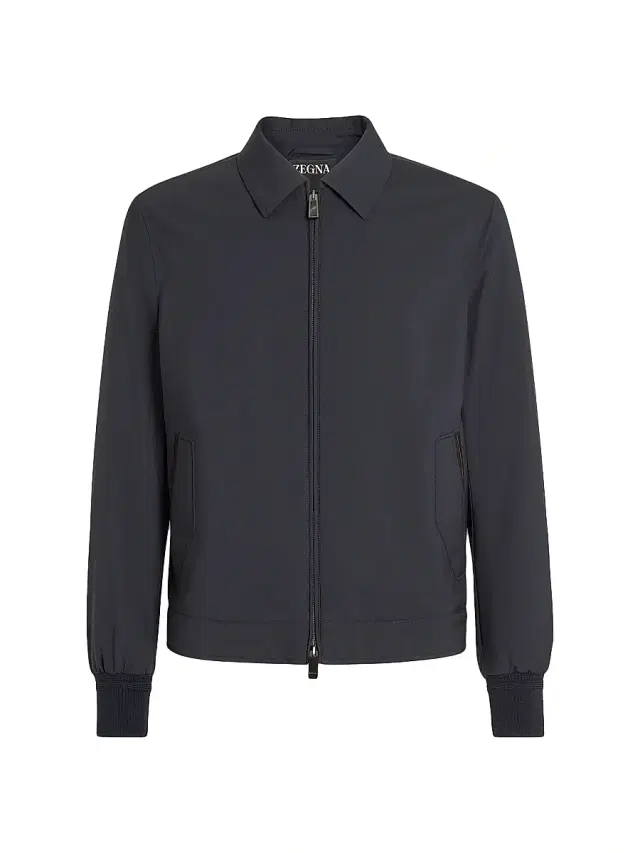 ZEGNA Men's Trofeo Elements Wool Blouson - Navy Blue
