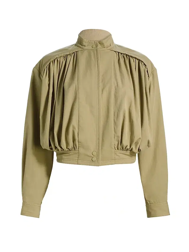 Women's Ariah Pleated Cotton-Blend Jacket - Vintage Green