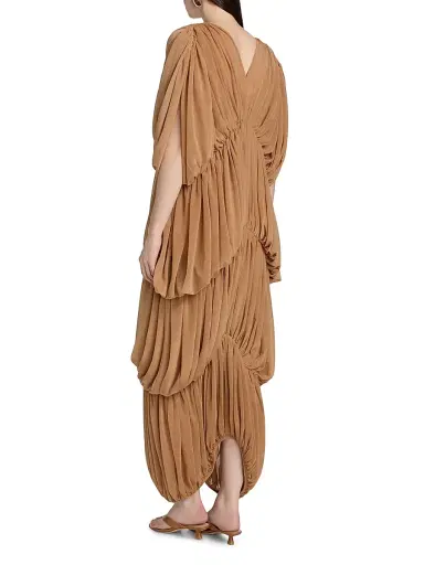 Ronny Kobo Women's Damier Ruched Maxi Dress | Thumbnail 5 Ronny Kobo Women's Damier Ruched Maxi Dress | Thumbnail 5