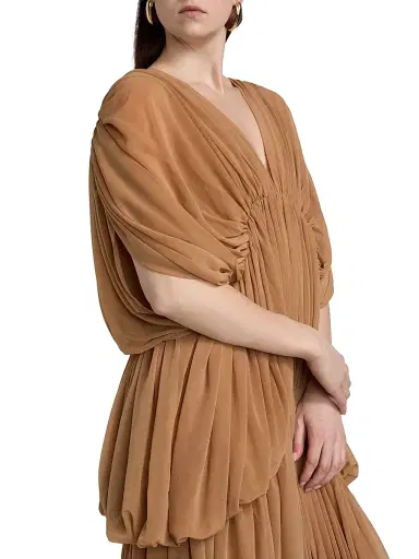 Ronny Kobo Women's Damier Ruched Maxi Dress | Thumbnail 6 Ronny Kobo Women's Damier Ruched Maxi Dress | Thumbnail 6