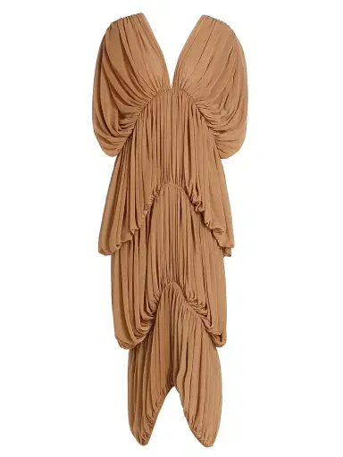 Ronny Kobo Women's Damier Ruched Maxi Dress | Thumbnail 1 Ronny Kobo Women's Damier Ruched Maxi Dress | Thumbnail 1