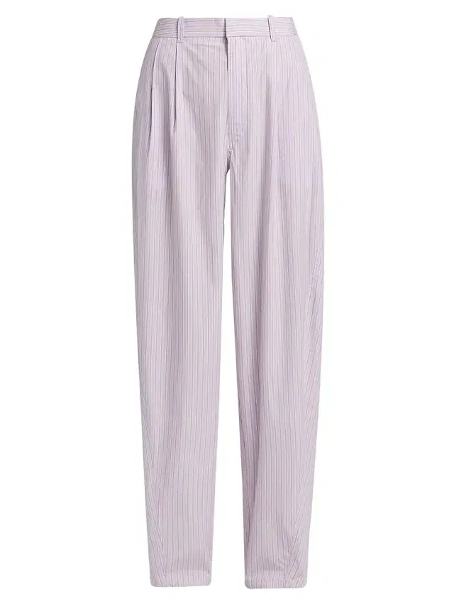 Women's Davika Striped Cotton Tapered-Leg Pants - Hydrangea