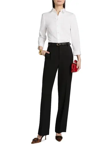 Carolina Herrera Women's Classic Cotton Blouse | Thumbnail 2 Carolina Herrera Women's Classic Cotton Blouse | Thumbnail 2