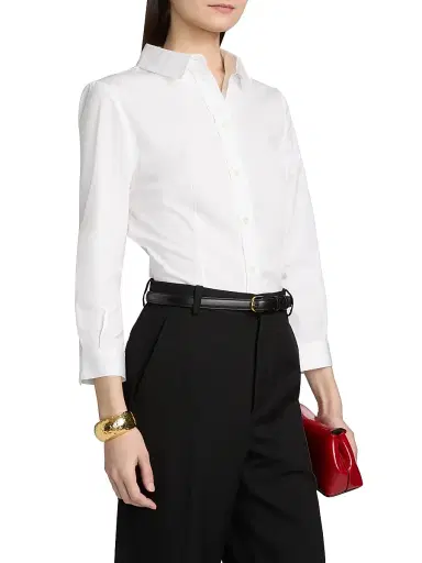 Carolina Herrera Women's Classic Cotton Blouse | Thumbnail 4 Carolina Herrera Women's Classic Cotton Blouse | Thumbnail 4