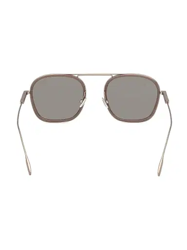 ZEGNA Men's Titanium Round 51MM Sunglasses - Brown Grey | Thumbnail 5 ZEGNA Men's Titanium Round 51MM Sunglasses - Brown Grey | Thumbnail 5