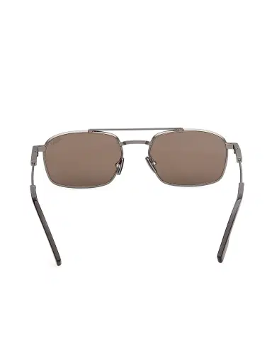 Zegna Men's 54MM Rectangular Sunglasses - Grey Brown | Thumbnail 5 Zegna Men's 54MM Rectangular Sunglasses - Grey Brown | Thumbnail 5