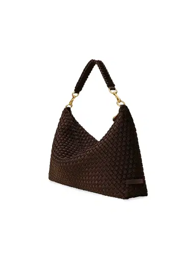 Naghedi Women's Porto Medium Half-Moon Shoulder Bag - Chocolate | Thumbnail 4