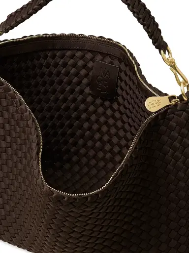 Naghedi Women's Porto Medium Half-Moon Shoulder Bag - Chocolate | Thumbnail 5