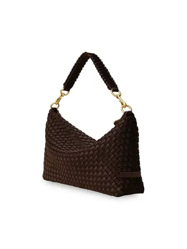 Naghedi Women's Porto Small Half-Moon Shoulder Bag - Chocolate | Thumbnail 3 Naghedi Women's Porto Small Half-Moon Shoulder Bag - Chocolate | Thumbnail 3
