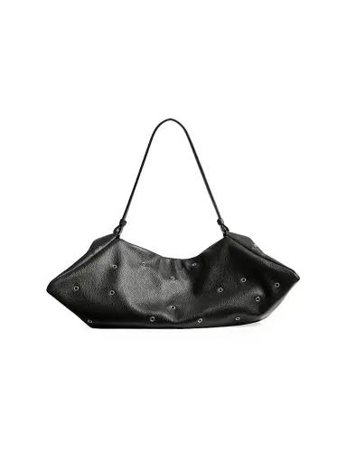 Altuzarra Women's Origami Grommeted Leather Shoulder Bag - Black Silver | Thumbnail 1