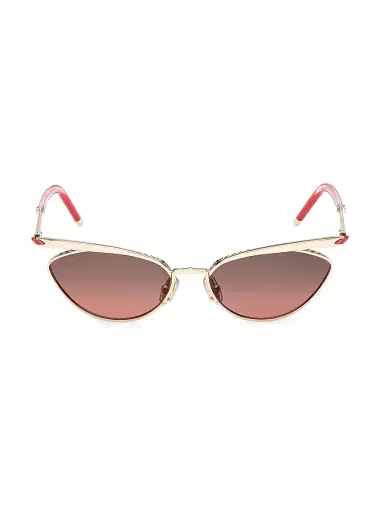 Christian Louboutin Women's 56MM Cat-Eye Sunglasses - Gold Red | Thumbnail 2