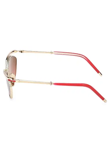 Christian Louboutin Women's 56MM Cat-Eye Sunglasses - Gold Red | Thumbnail 3