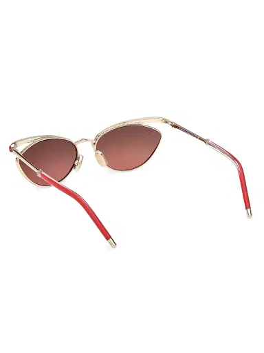 Christian Louboutin Women's 56MM Cat-Eye Sunglasses - Gold Red | Thumbnail 4