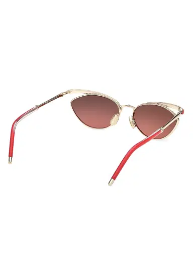 Christian Louboutin Women's 56MM Cat-Eye Sunglasses - Gold Red | Thumbnail 6