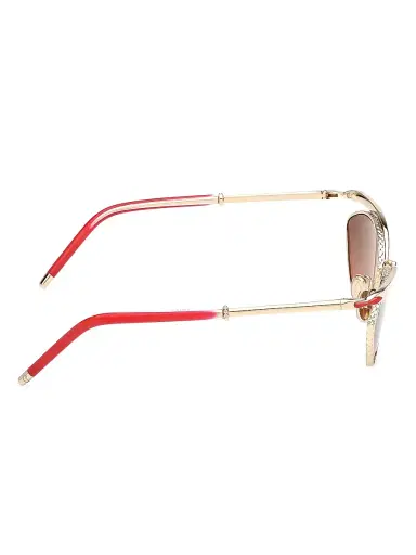 Christian Louboutin Women's 56MM Cat-Eye Sunglasses - Gold Red | Thumbnail 7