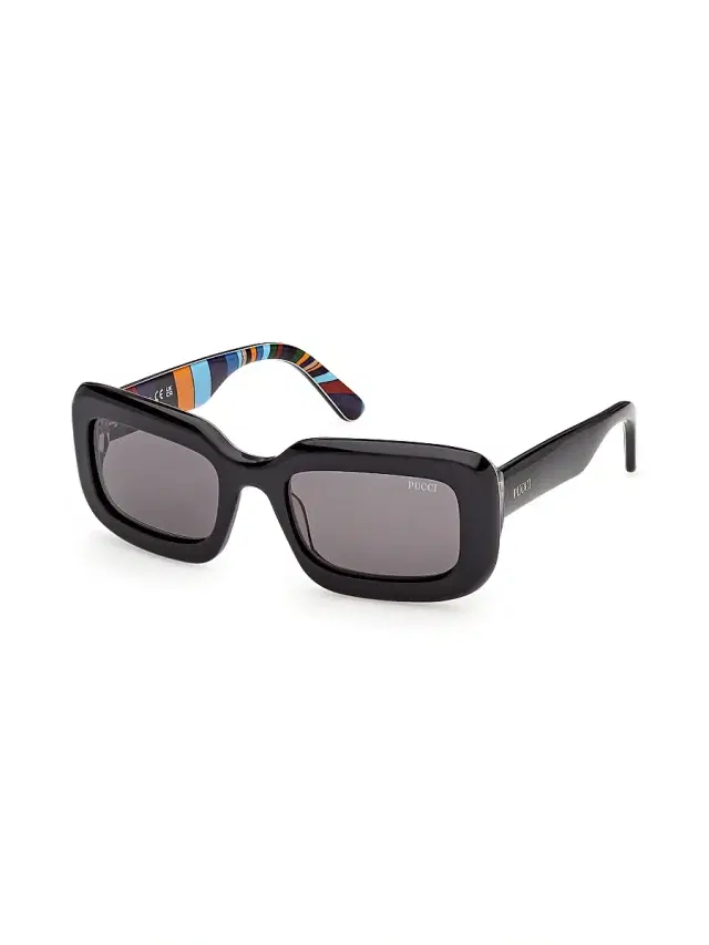 Pucci Women's 52MM Rectangular Sunglasses - Black Grey