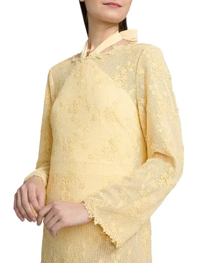 Kobi Halperin Women's London Floral-Embroidered Lace Cover-Up Maxi Dress - Chamomile - Size XL | Thumbnail 5 Kobi Halperin Women's London Floral-Embroidered Lace Cover-Up Maxi Dress - Chamomile - Size XL | Thumbnail 5
