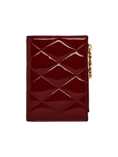 Saint Laurent Women's Cassandre Bijou Bi Fold Wallet in Patent Leather | Thumbnail 2 Saint Laurent Women's Cassandre Bijou Bi Fold Wallet in Patent Leather | Thumbnail 2