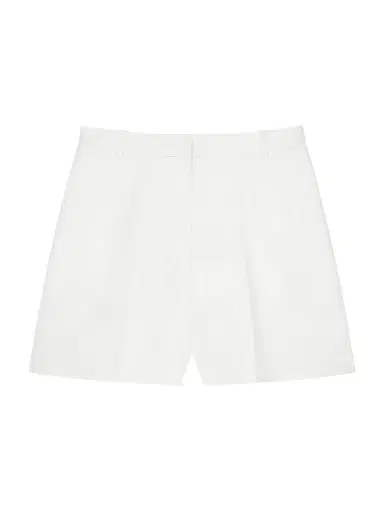 Givenchy Women's Pleated Back Shorts in Cotton - White - Size 12 | Thumbnail 1