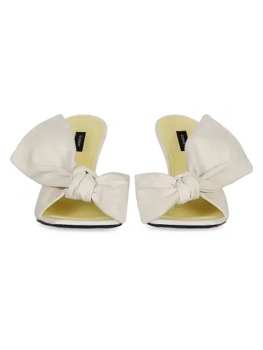 Givenchy Women's Boudoir Heeled Mules in Nappa Leather with Bow - Ivory - Size 11 | Thumbnail 5 Givenchy Women's Boudoir Heeled Mules in Nappa Leather with Bow - Ivory - Size 11 | Thumbnail 5