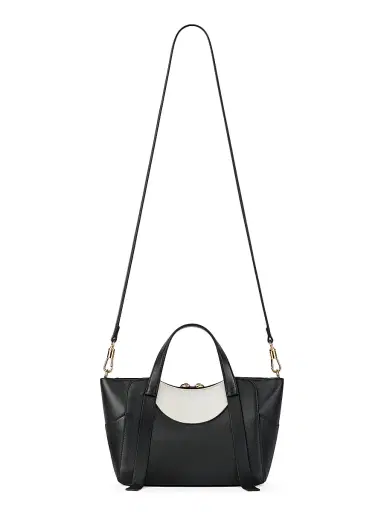 Givenchy Women's The Small Snatch Top Handle Bag in Grained Bicolor Leather - Black White | Thumbnail 4 Givenchy Women's The Small Snatch Top Handle Bag in Grained Bicolor Leather - Black White | Thumbnail 4