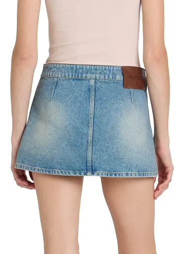 Courrèges Women's Denim Miniskirt - Denim Bleu Delave | Thumbnail 5 Courrèges Women's Denim Miniskirt - Denim Bleu Delave | Thumbnail 5