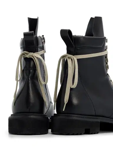 Rick Owens Men's Low Army Gabe Leather Boots - Black | Thumbnail 3