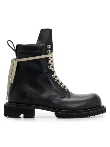 Rick Owens Men's Low Army Gabe Leather Boots - Black | Thumbnail 1