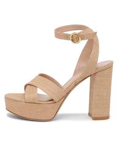 Gianvito Rossi Women's 70MM Woven Platform Sandals | Thumbnail 1 Gianvito Rossi Women's 70MM Woven Platform Sandals | Thumbnail 1