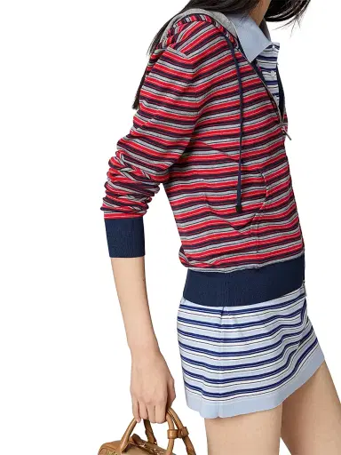 Miu Miu Women's Wool Hoodie Sweatshirt - Red | Thumbnail 4