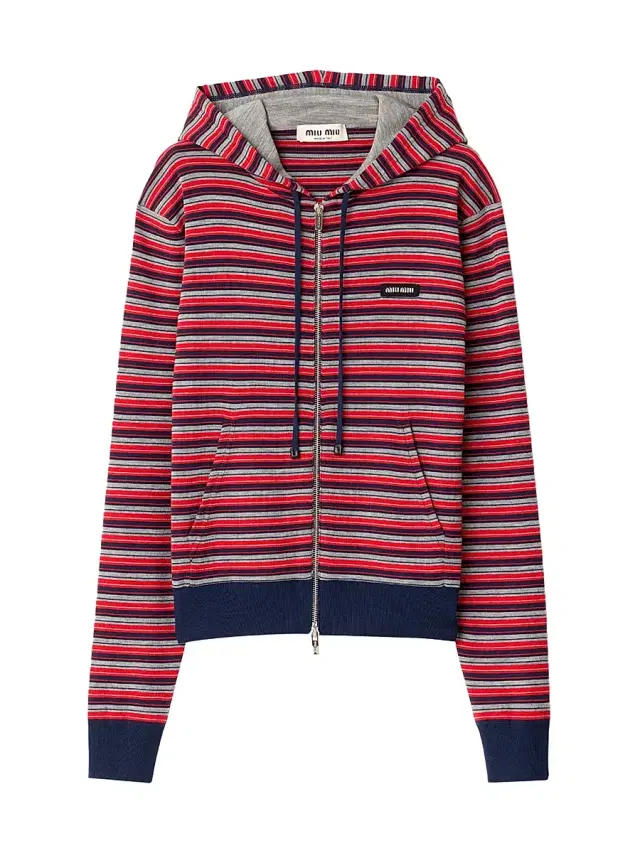 Women's Wool Hoodie Sweatshirt - Red