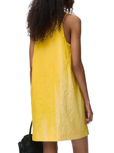 Loewe Women's Pleated Gradient Print Minidress - Yellow - Size 8 | Thumbnail 3 Loewe Women's Pleated Gradient Print Minidress - Yellow - Size 8 | Thumbnail 3