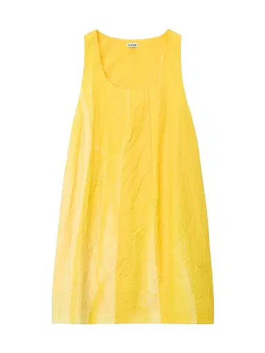 Loewe Women's Pleated Gradient Print Minidress - Yellow - Size 8 | Thumbnail 1 Loewe Women's Pleated Gradient Print Minidress - Yellow - Size 8 | Thumbnail 1