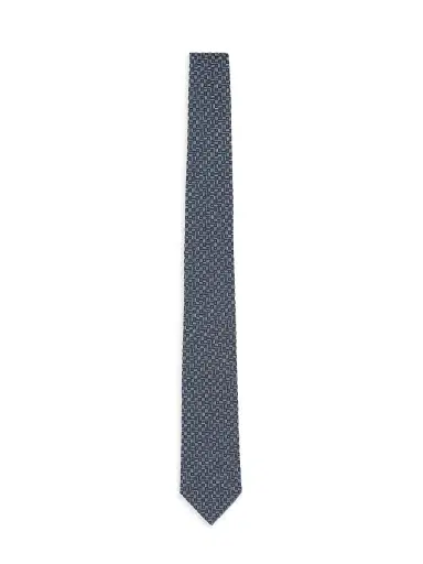 Emporio Armani Men's Geo Print Silk Tie | Thumbnail 1 Emporio Armani Men's Geo Print Silk Tie | Thumbnail 1