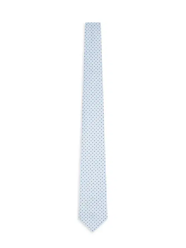 Emporio Armani Men's Square Geo Print Silk Tie - Azzurro