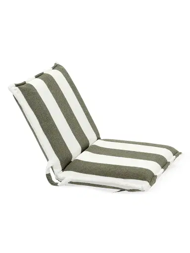 Sunnylife The Vacay Olive Stripe Terry Travel Lounger | Thumbnail 2 Sunnylife The Vacay Olive Stripe Terry Travel Lounger | Thumbnail 2