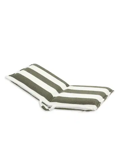 Sunnylife The Vacay Olive Stripe Terry Travel Lounger | Thumbnail 3 Sunnylife The Vacay Olive Stripe Terry Travel Lounger | Thumbnail 3