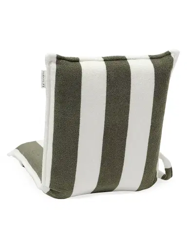 Sunnylife The Vacay Olive Stripe Terry Travel Lounger | Thumbnail 5 Sunnylife The Vacay Olive Stripe Terry Travel Lounger | Thumbnail 5
