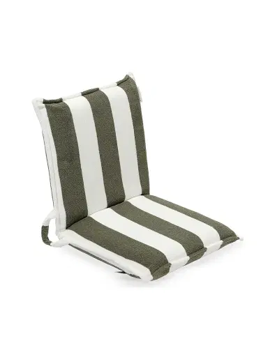 Sunnylife The Vacay Olive Stripe Terry Travel Lounger | Thumbnail 1 Sunnylife The Vacay Olive Stripe Terry Travel Lounger | Thumbnail 1