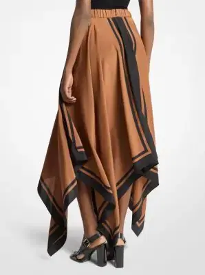 Michael Kors Collection Silk Crepe De Chine Scarf Skirt | Thumbnail 3