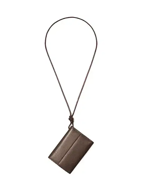 Michael Kors Collection Leather Card Holder Necklace