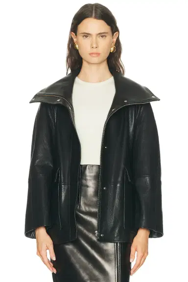 Nour Hammour Ansel Leather Jacket | Thumbnail 2 Nour Hammour Ansel Leather Jacket | Thumbnail 2