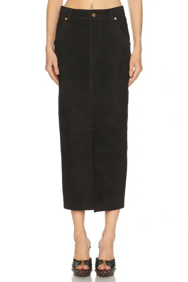 DARKPARK Erika Leather Suede Skirt