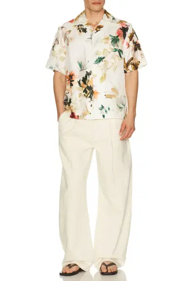 Simkhai Casper Printed Silk Shirt | Thumbnail 5