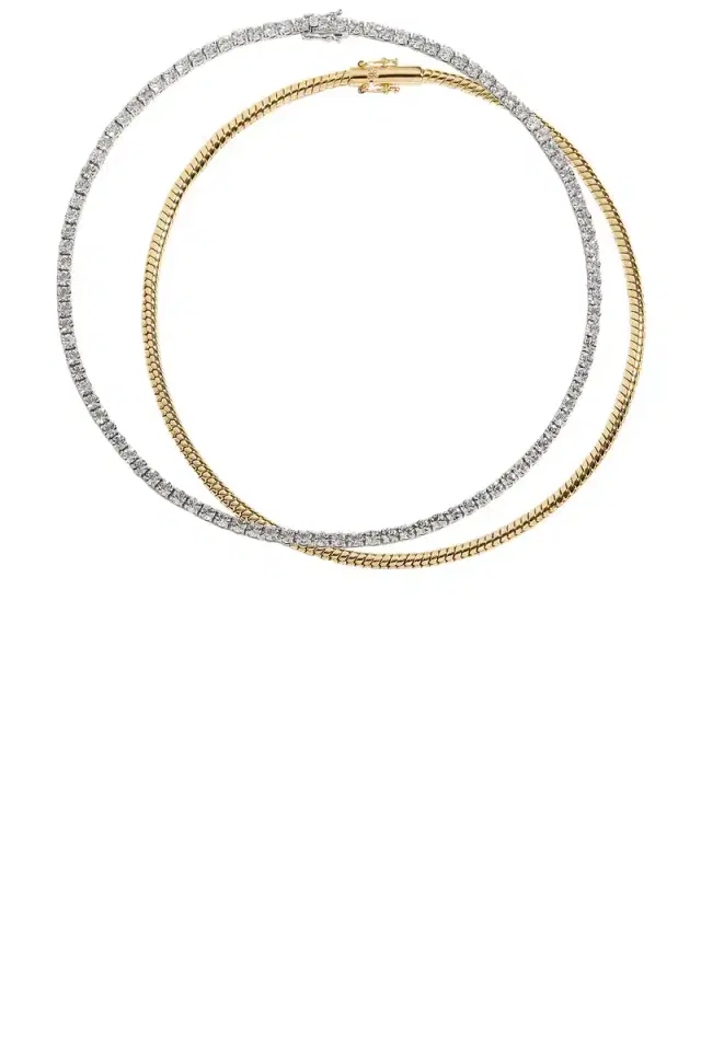 Demarson Ivy Tennis Necklace Set Of 2
