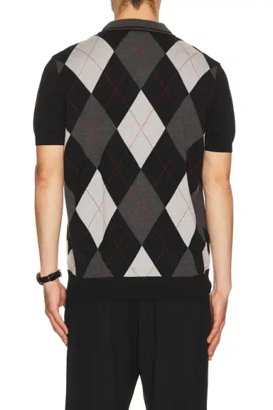 Fred Perry x Kris Van Assche Argyle Knitted Shirt | Thumbnail 4